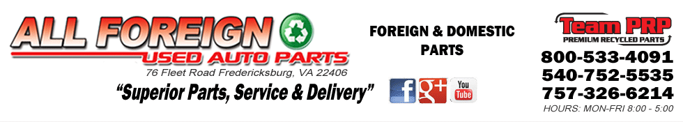 Used Auto & Truck Parts in Virginia - Auto Salvage Yard